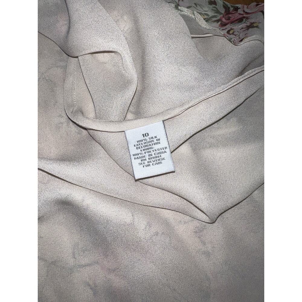 Dress barn silk dress size 10 festival romantic cottagecore farmcore romantic - Picture 3 of 13